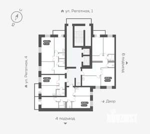 2-к квартира, вторичка, 57м2, 3/16 этаж