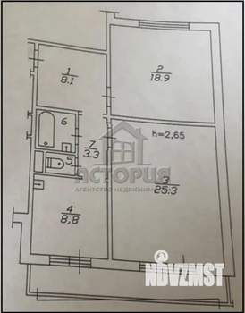 2-к квартира, вторичка, 68м2, 9/10 этаж