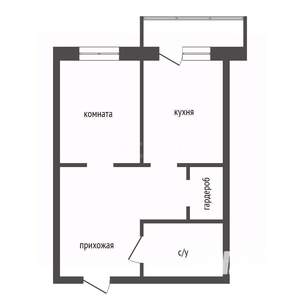 1-к квартира, вторичка, 55м2, 5/22 этаж