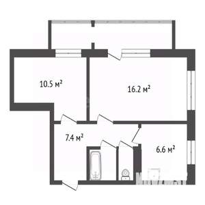2-к квартира, вторичка, 44м2, 3/9 этаж