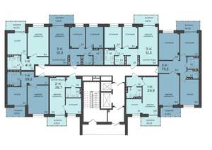 1-к квартира, строящийся дом, 30м2, 14/19 этаж