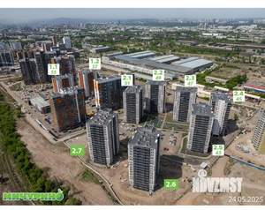 2-к квартира, сданный дом, 62м2, 14/17 этаж