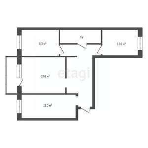 3-к квартира, вторичка, 67м2, 5/10 этаж