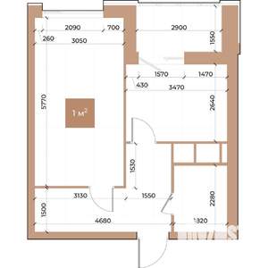 1-к квартира, строящийся дом, 41м2, 10/24 этаж
