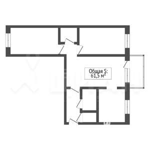 3-к квартира, вторичка, 63м2, 4/5 этаж