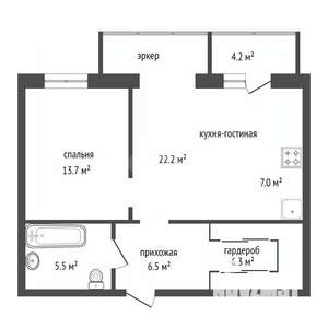 2-к квартира, вторичка, 63м2, 15/17 этаж