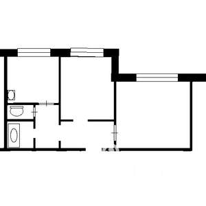 2-к квартира, вторичка, 53м2, 1/10 этаж