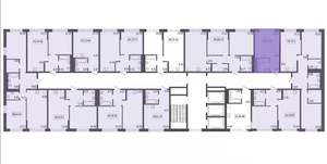 1-к квартира, строящийся дом, 22м2, 16/17 этаж