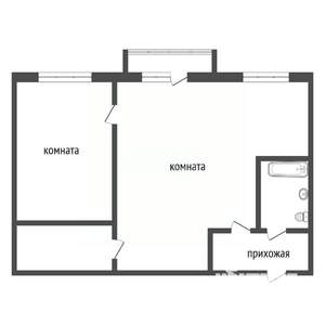 2-к квартира, вторичка, 40м2, 4/5 этаж