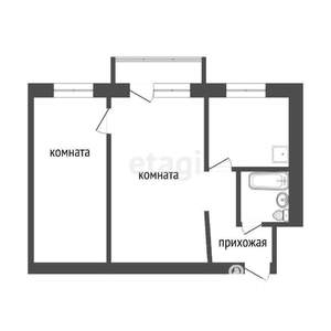 2-к квартира, вторичка, 44м2, 3/5 этаж