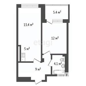 2-к квартира, вторичка, 47м2, 9/19 этаж