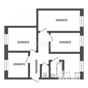 4-к квартира, вторичка, 79м2, 5/5 этаж