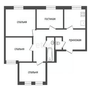 4-к квартира, вторичка, 110м2, 8/16 этаж