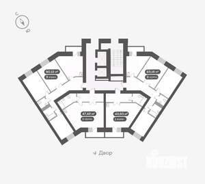 1-к квартира, вторичка, 41м2, 5/16 этаж