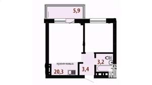 2-к квартира, вторичка, 39м2, 14/24 этаж