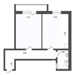 2-к квартира, вторичка, 75м2, 6/9 этаж