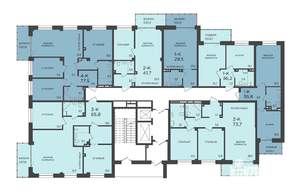 3-к квартира, строящийся дом, 74м2, 13/19 этаж