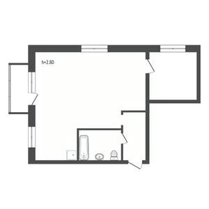 2-к квартира, вторичка, 38м2, 3/3 этаж
