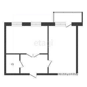 1-к квартира, вторичка, 55м2, 4/9 этаж