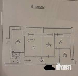 4-к квартира, вторичка, 73м2, 8/9 этаж