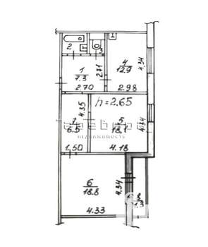 2-к квартира, вторичка, 68м2, 9/9 этаж