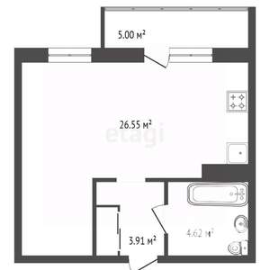 1-к квартира, вторичка, 37м2, 11/15 этаж