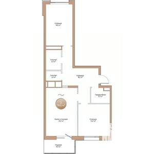 2-к квартира, вторичка, 79м2, 3/24 этаж