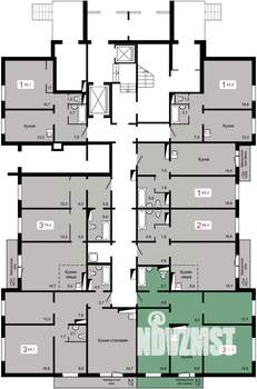 3-к квартира, строящийся дом, 78м2, 9/17 этаж