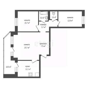 3-к квартира, вторичка, 94м2, 6/10 этаж