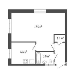 1-к квартира, вторичка, 33м2, 2/5 этаж