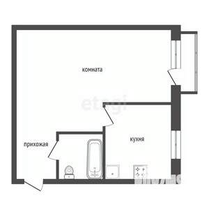 1-к квартира, вторичка, 31м2, 5/5 этаж