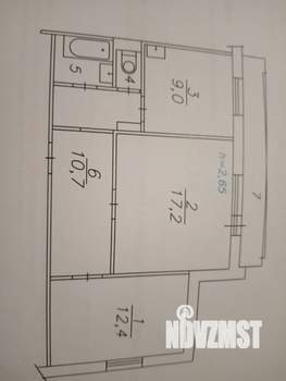 2-к квартира, вторичка, 54м2, 4/9 этаж