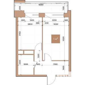 1-к квартира, строящийся дом, 38м2, 2/24 этаж
