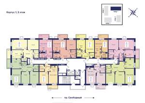 2-к квартира, сданный дом, 54м2, 2/17 этаж
