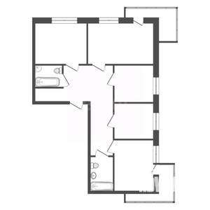 4-к квартира, вторичка, 129м2, 5/16 этаж