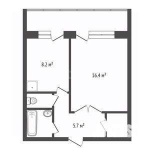 1-к квартира, вторичка, 36м2, 8/10 этаж