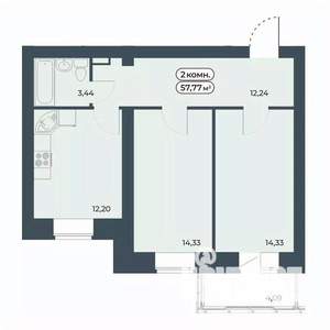 2-к квартира, вторичка, 58м2, 4/9 этаж