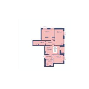 3-к квартира, вторичка, 102м2, 1/21 этаж