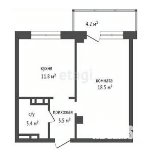 1-к квартира, вторичка, 39м2, 18/19 этаж