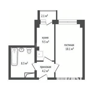 1-к квартира, вторичка, 40м2, 5/18 этаж