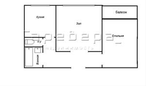 2-к квартира, вторичка, 53м2, 3/9 этаж