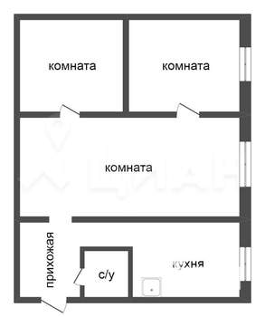 3-к квартира, вторичка, 50м2, 4/5 этаж