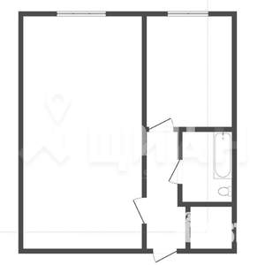 1-к квартира, вторичка, 30м2, 5/5 этаж