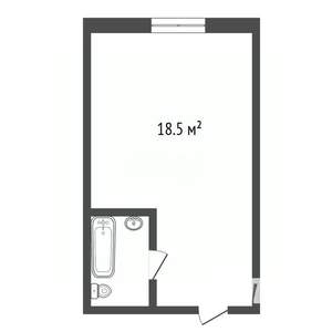 Студия квартира, вторичка, 19м2, 4/4 этаж