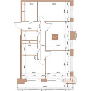3-к квартира, строящийся дом, 84м2, 2/24 этаж