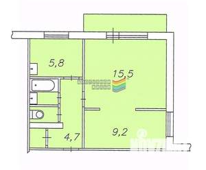 2-к квартира, вторичка, 40м2, 5/9 этаж
