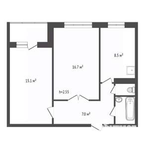 2-к квартира, вторичка, 51м2, 3/9 этаж