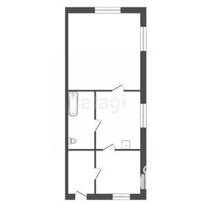 2-к квартира, вторичка, 37м2, 1/1 этаж