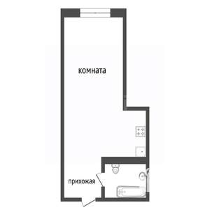 Студия квартира, вторичка, 33м2, 9/13 этаж