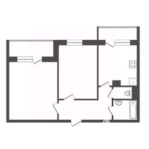 2-к квартира, вторичка, 50м2, 9/17 этаж